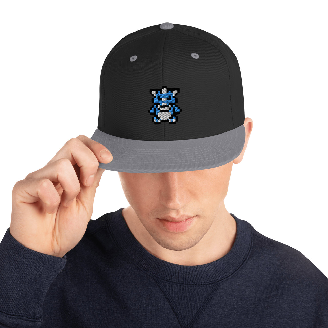 Blue Monster Snapback Hat